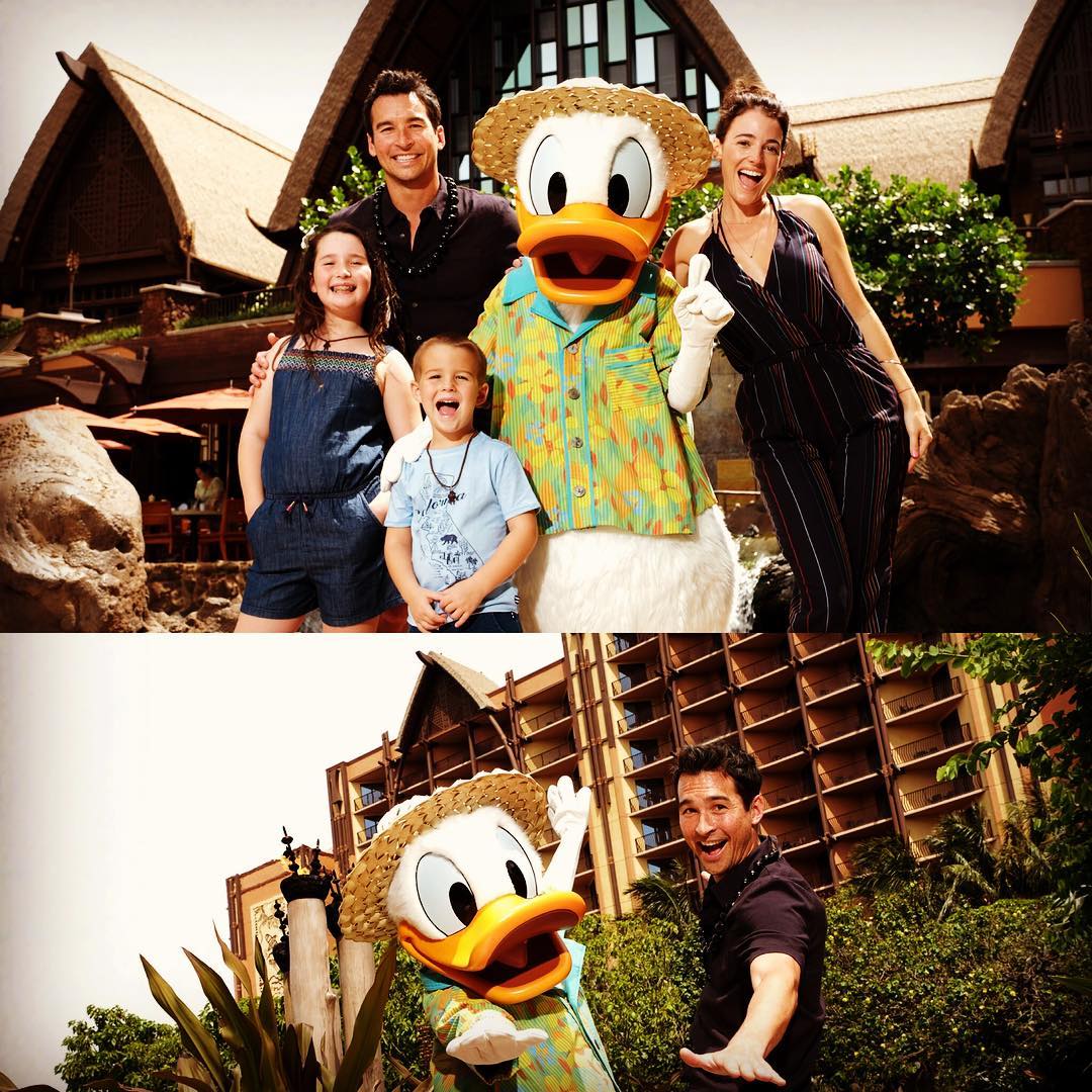 Jay Hayden with his former wife, Nikki Marie Bloss, and their children at Aulani in 2018