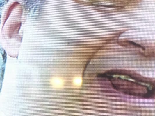The small change around Jeff Garlin's lip/mouth