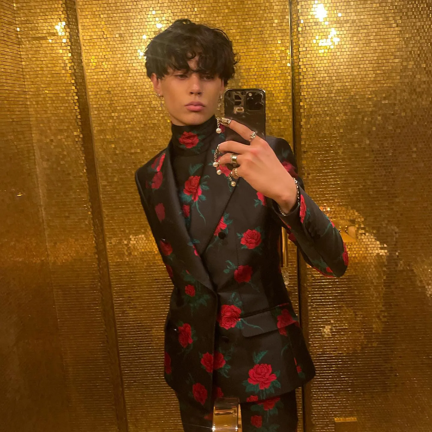 Landon Barker at his father Travis Barker's wedding after-party