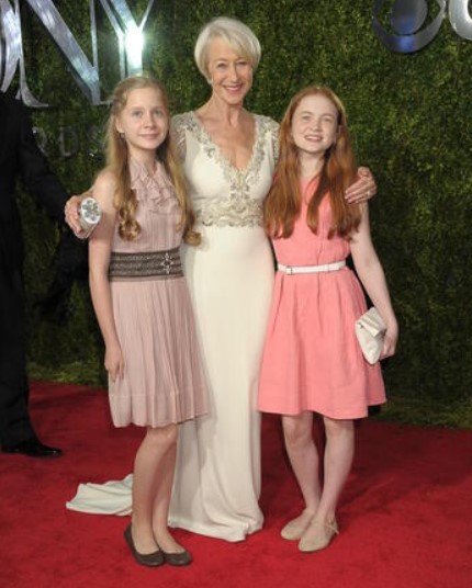 Elizabeth Teeter, Helen Mirren, and Sadie Sink at the 2015 Tony Awards