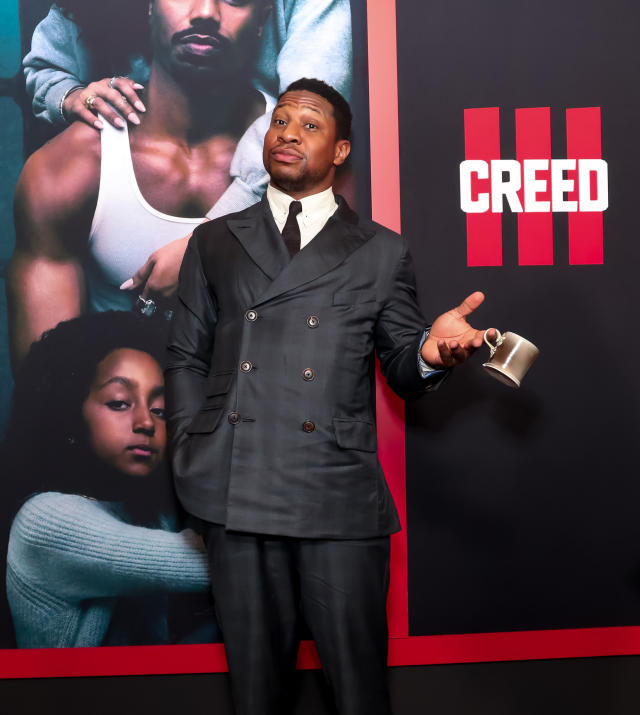 Jonathan Majors at the premiere of his recent movie 'Creed III'