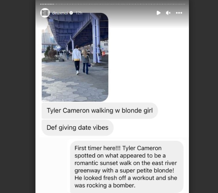 Tyler Cameron spotted with the new girl, sparking relationship rumors.