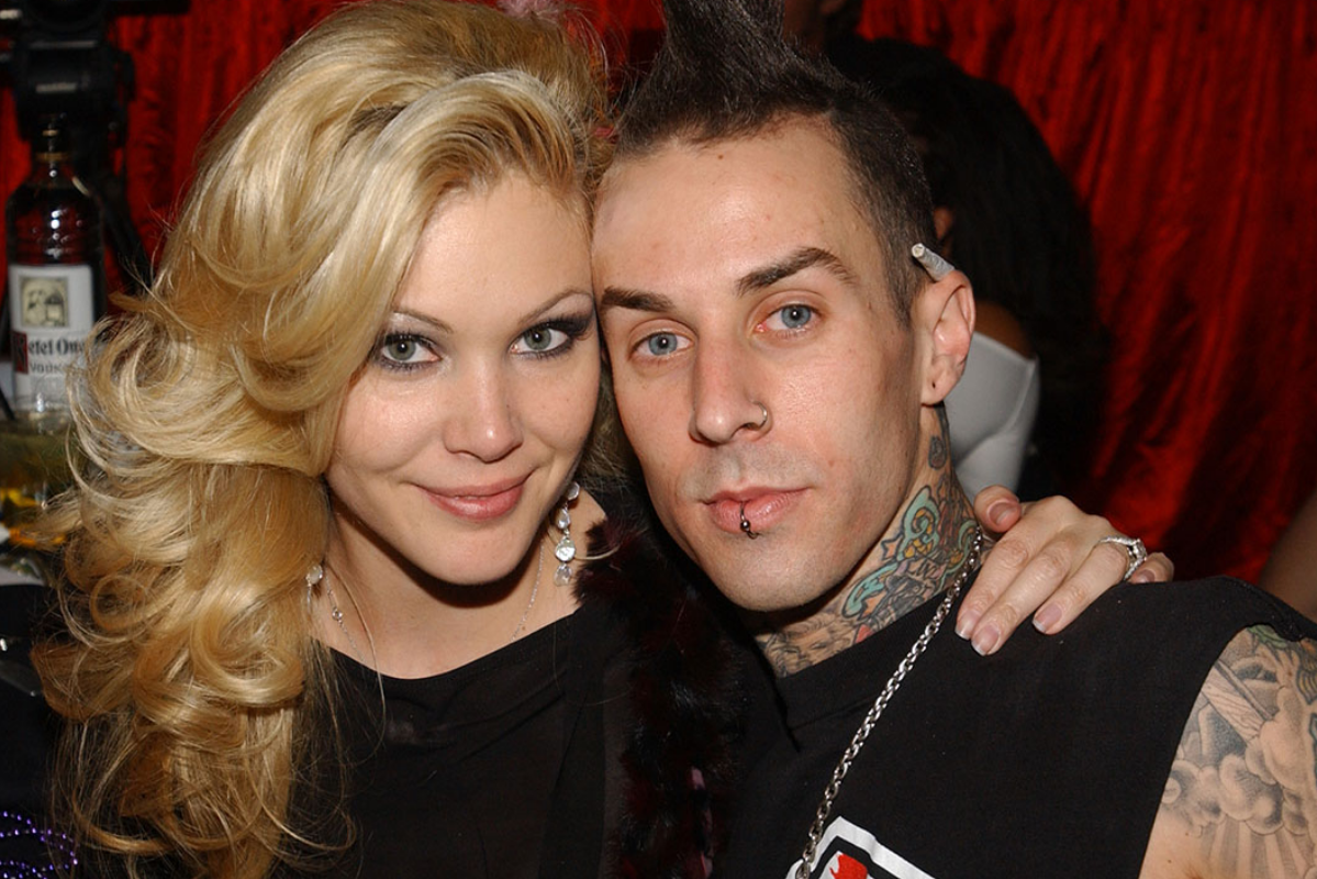 Shanna Moakler and her ex husband Travis Barker.