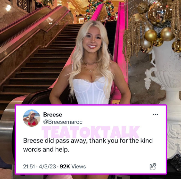 Hype House member Breese Maroc was announced dead. 
