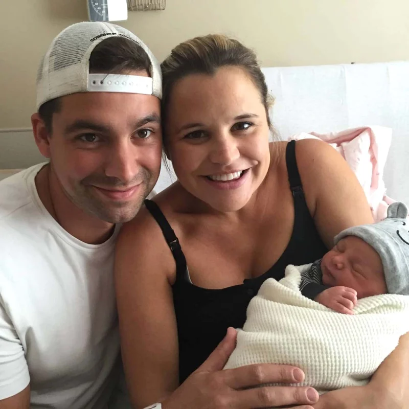 Michael Allio with his late wife and his son James