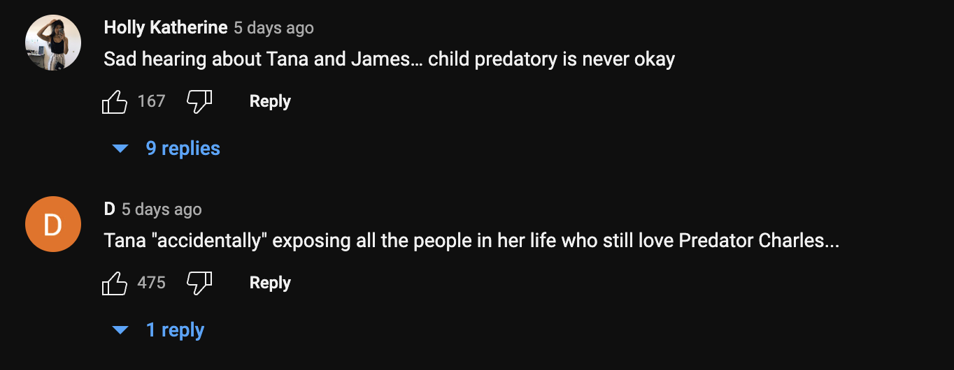 Fans are not happy with Tana Mongeau being friends with James Charles.