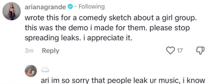 Ariana Grande slammed fans for leaking her unreleased music.