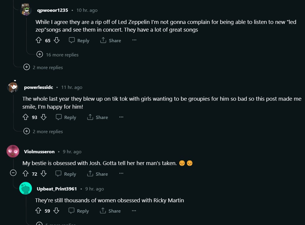 Fans expressed their support for Josh Kiszka's decision to come out as gay.