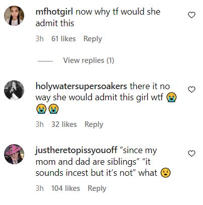 Fans' reaction after Zoe LaVerne revealed her parents are siblings.