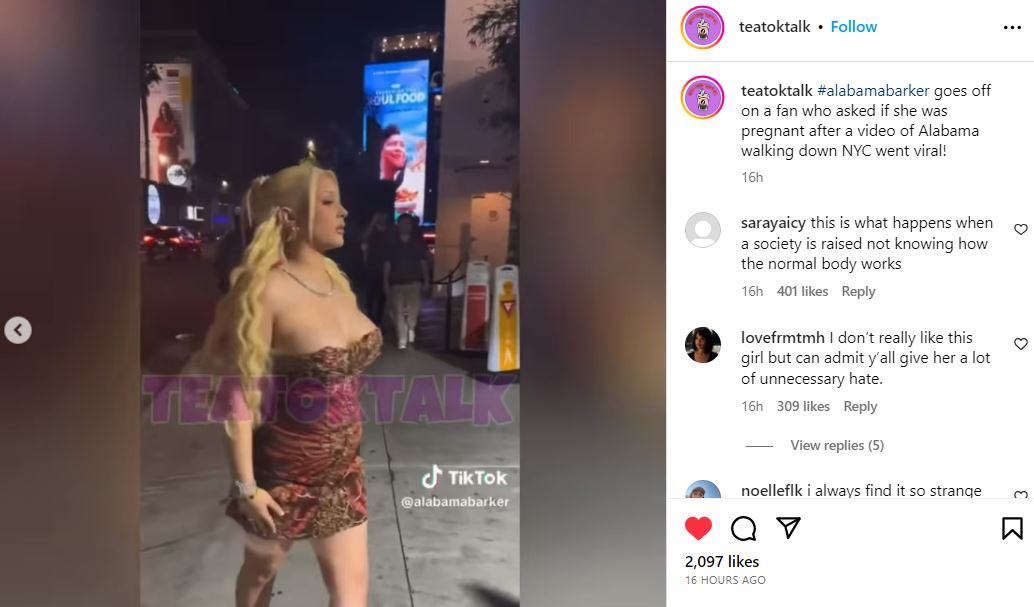 News Channels report about Alabama Barker's new controversy