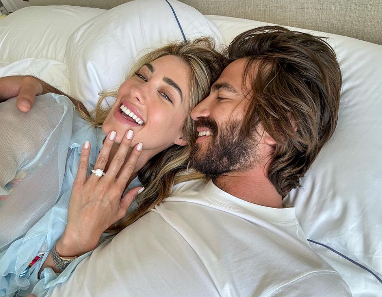 Jessica Serfaty is engaged to Leonardo Maria Del Vecchio.