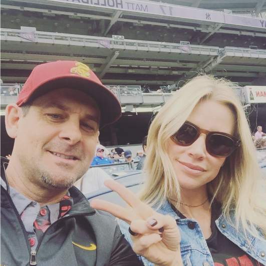 Laura Cover with her husband Aaron Boone