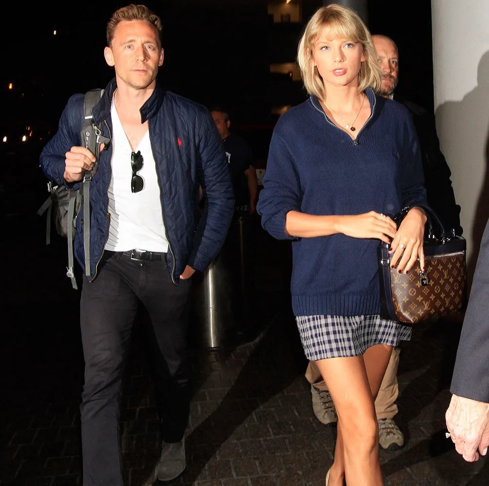 Taylor Swift with her now-former boyfriend Tom Hiddleston