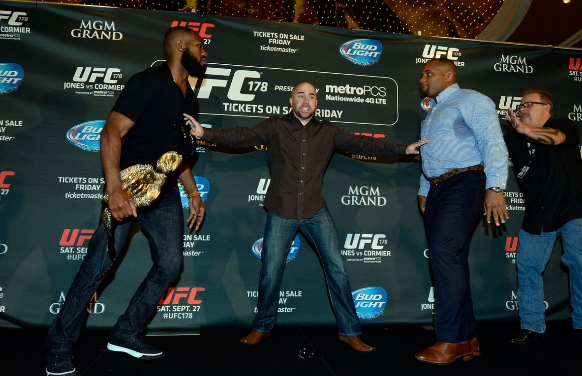 Daniel Cormier and Jon Jones at the MGM Grand.