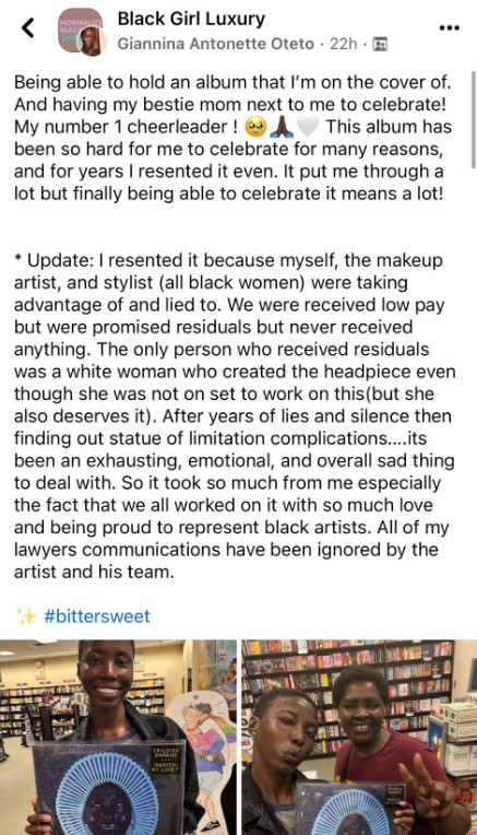 Giannina Antonette Oteto made her allegations against Childish Gambino via Facebook