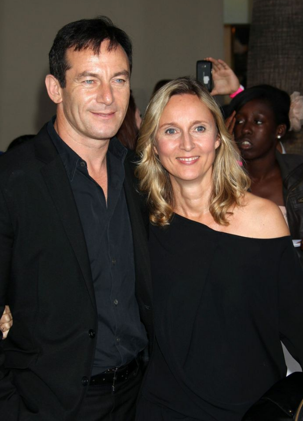 Jason Isaacs and his wife Emma Hewitt.