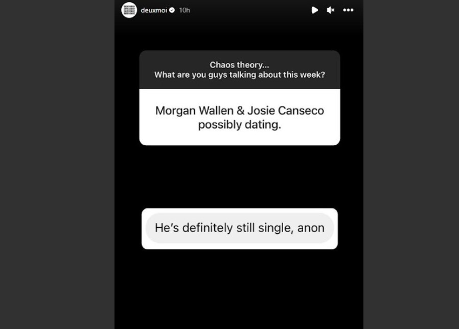 DeuxMoi confirmed that Morgan Wallen is currently not in any relationship.