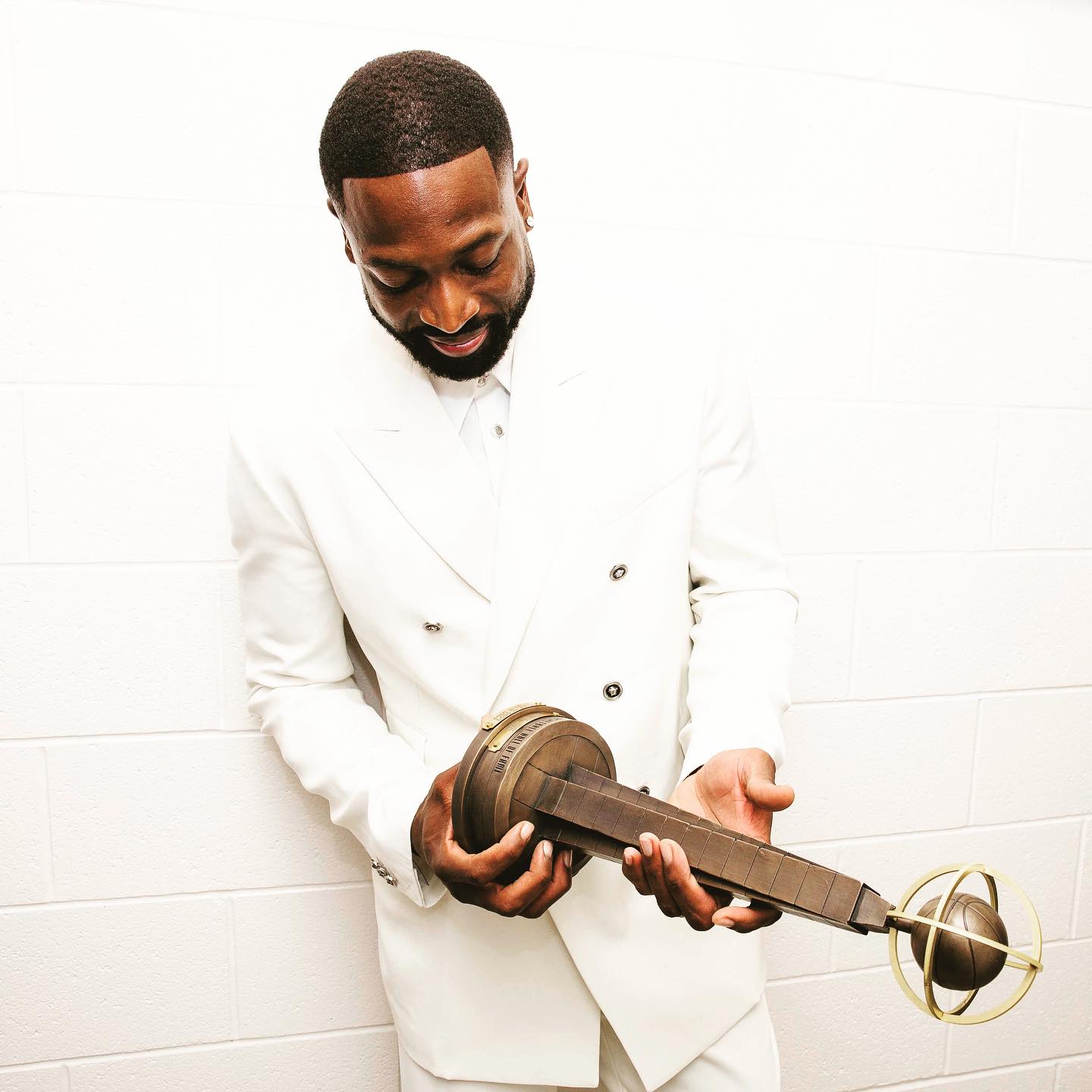 Dwyane Wade after being inducted to Naismith Memorial Basketball Hall of Fame in 2023