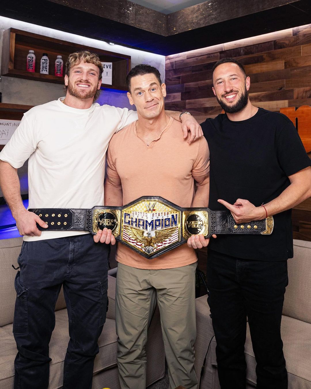 John Cena with Logan Paul and Mike Majlak