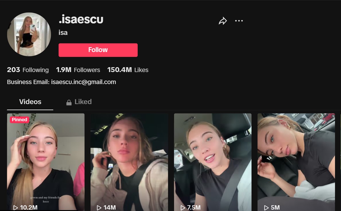 Isa Escudero boasts an impressive following on TikTok.