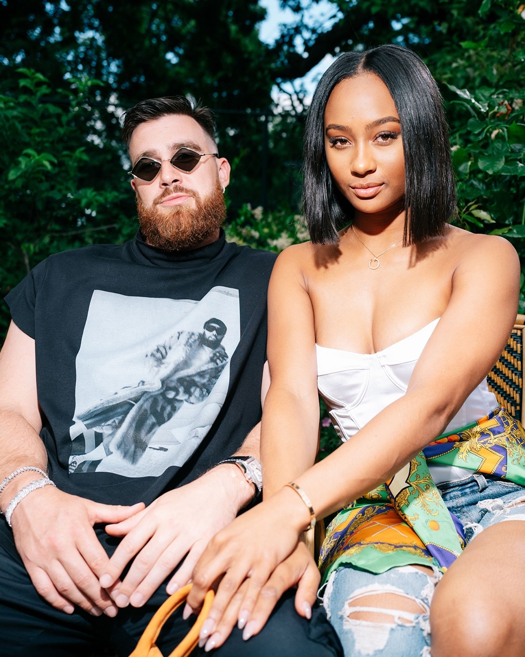 Travis Kelce with his ex-girlfriend Kayla Nicole