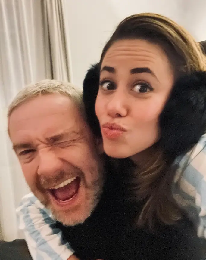 Rachel Benaissa with her boyfriend Martin Freeman