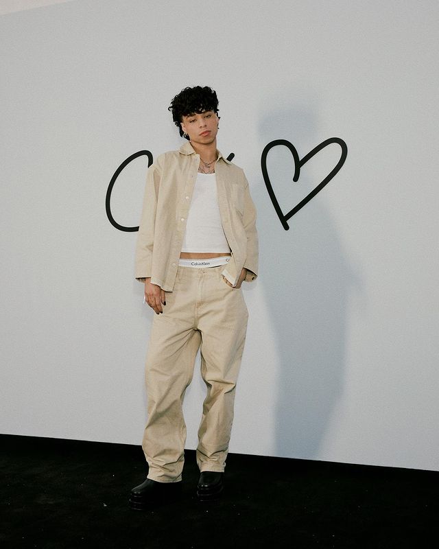 Larray during a promotional photoshoot for Calvin Klein