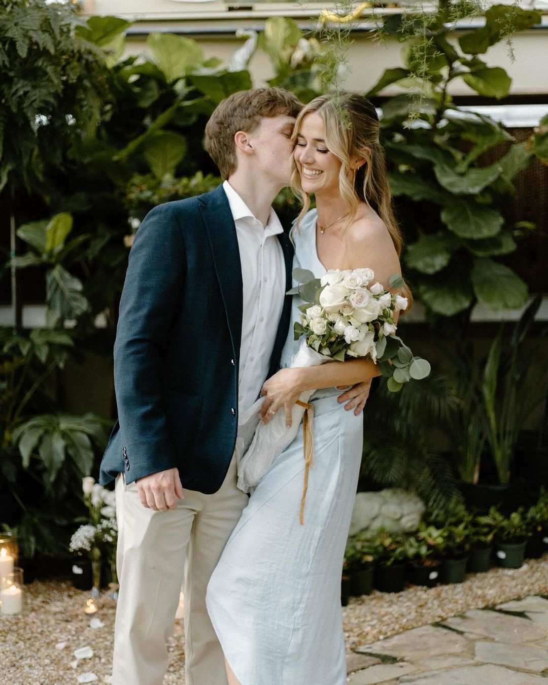 Matt Lintz and his fiancee Gracie Sapp after Gracie accepted Matt's engagement proposal