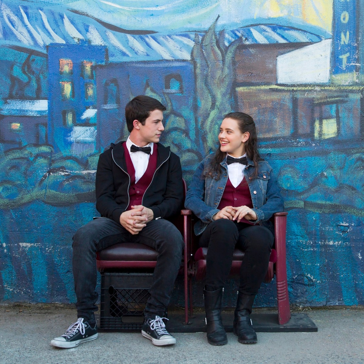 Katherine Langford as Hannah Baker and Dylan Minnette as Clay Jensen in '13 Reasons Why.'