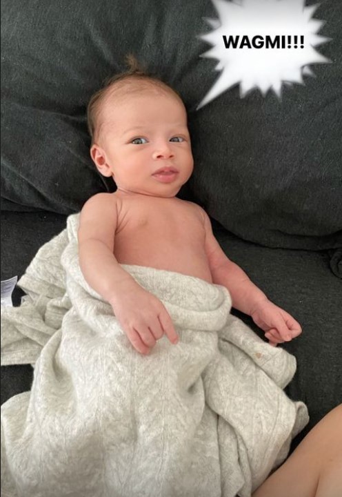 Lana Rhoades' baby picture shared on her IG.