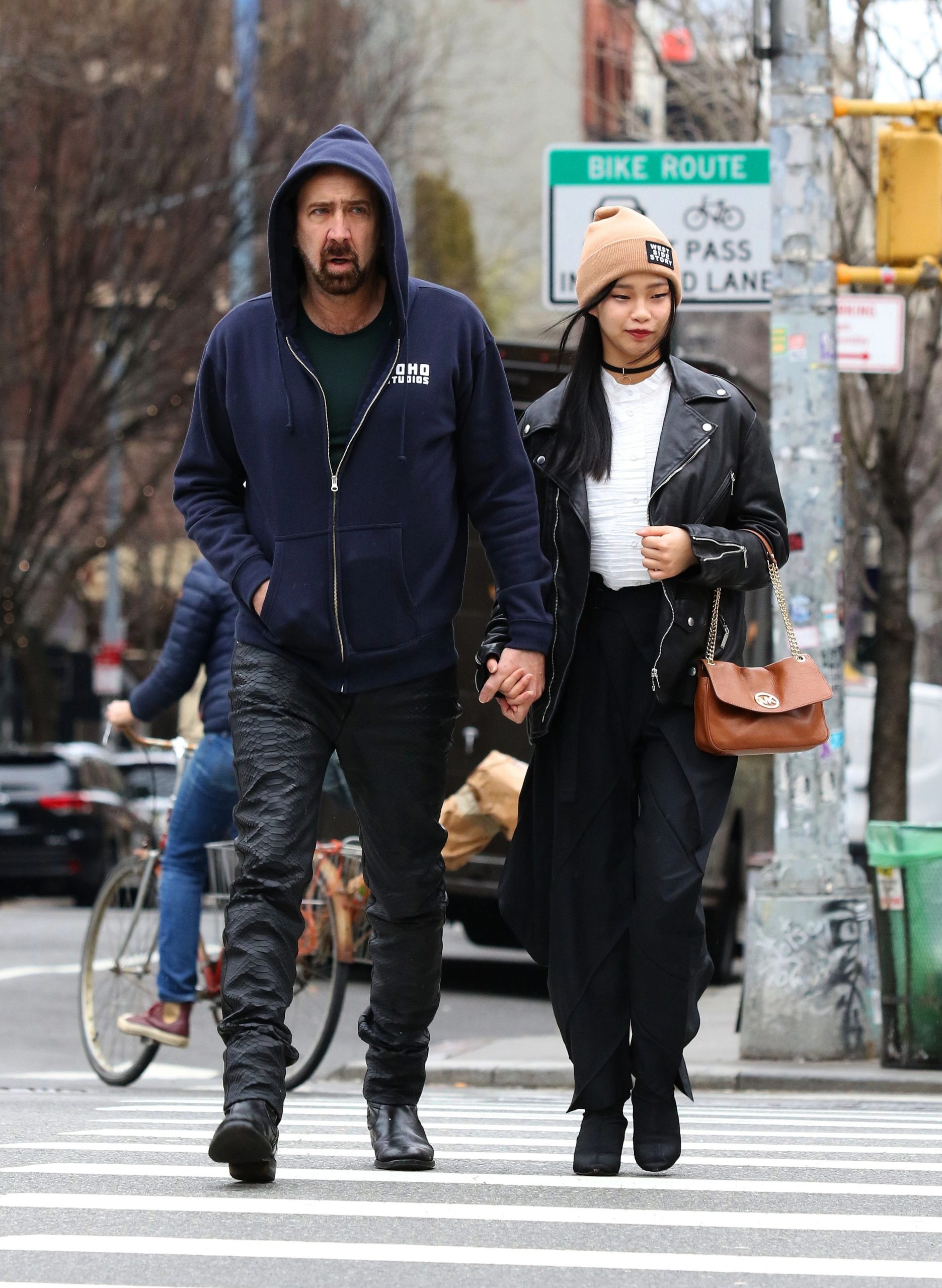 Nicolas Cage and his wife Riko Shibata snapped together at public.