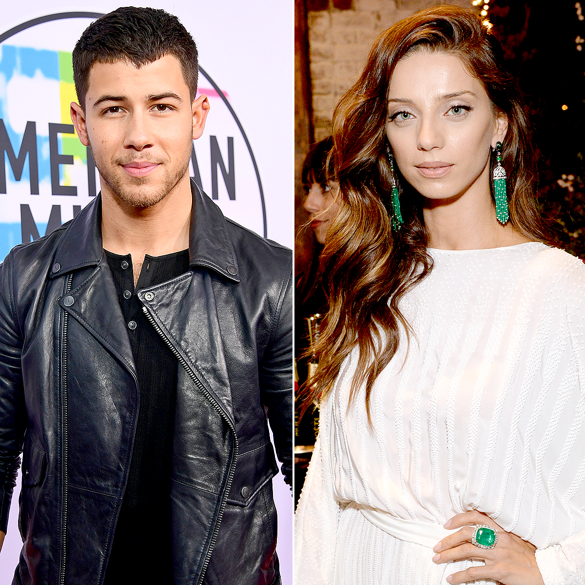 A collage picture of Angela Sarafyan and her rumored partner, Nick Jonas.