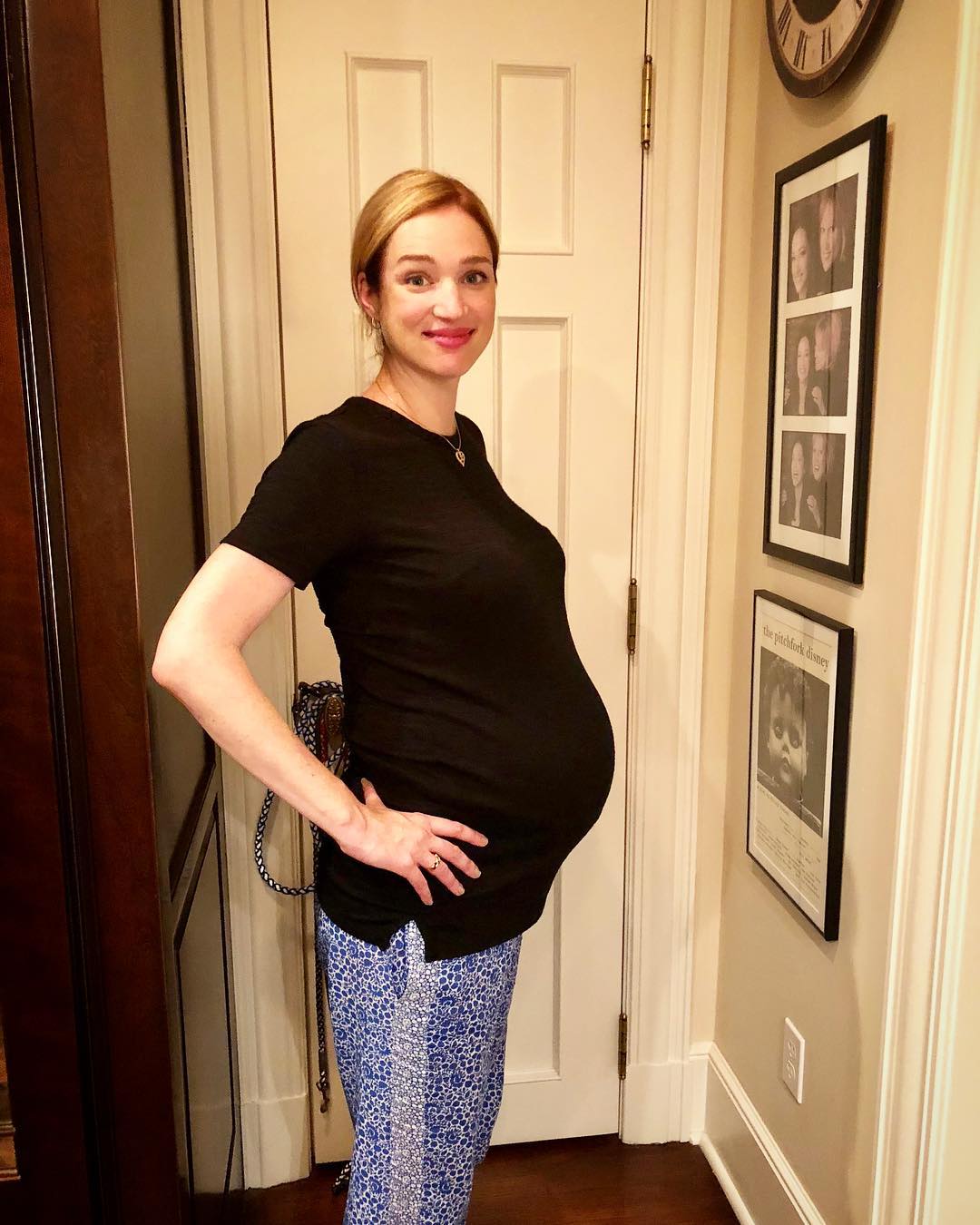 Kristen Connolly pregnant with her first baby.