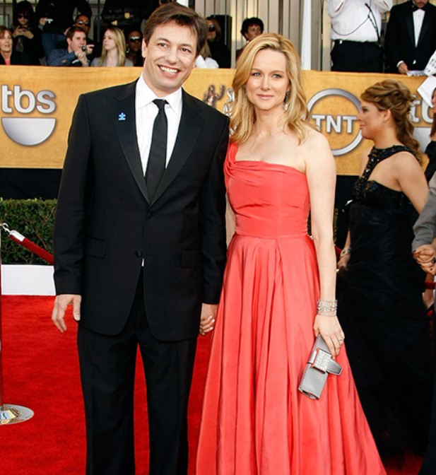 Laura Linney with her husband, Marc Schauer.