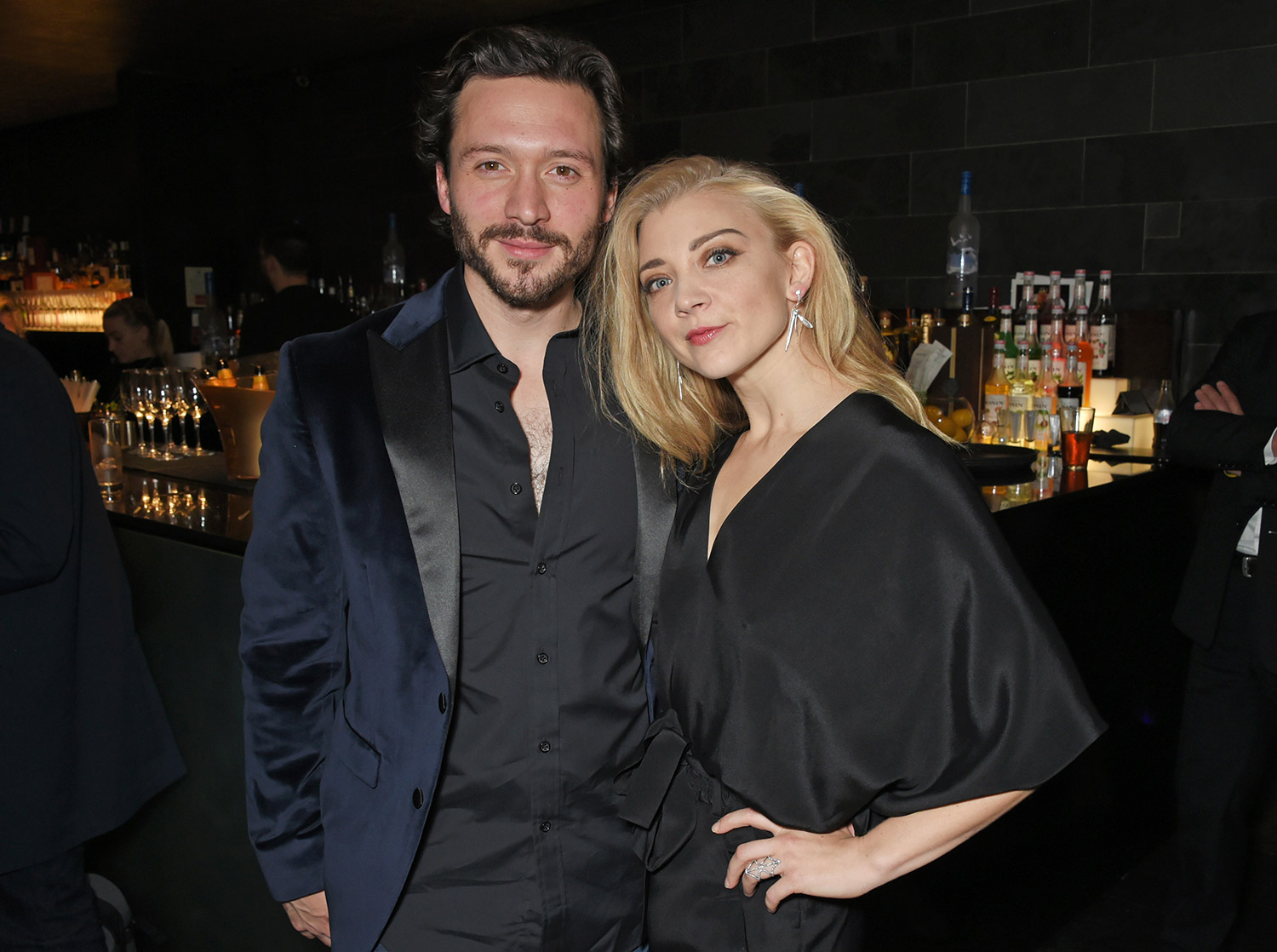 Natalie Dormer with her boyfriend, David Oakes, at the after party of 'Venus In Fur.'