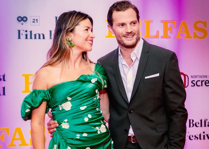Jamie Dornan with his longtime wife, Amelia Warner, at an event