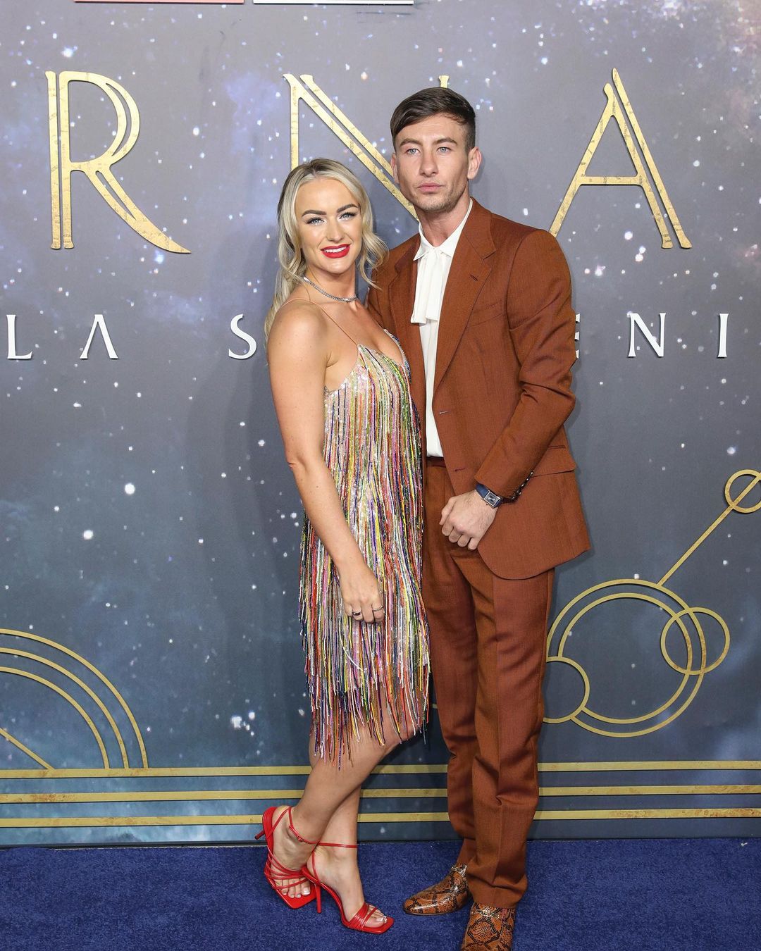 Barry Keoghan and his girlfriend Alyson Sandro at the premiere of 'Eternals'