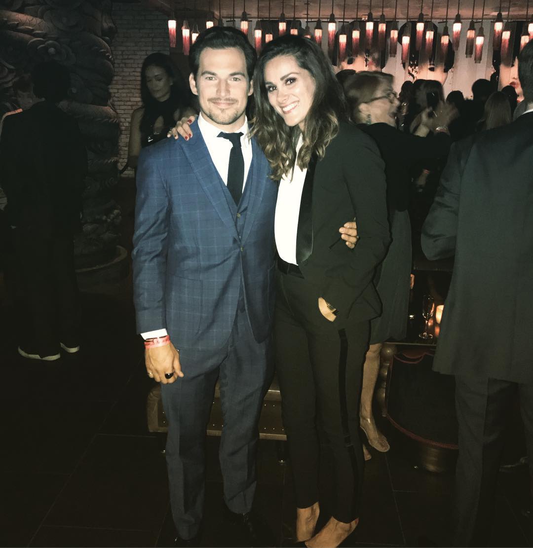 Stefania Spampinato with Giacomo Gianniotti at an event