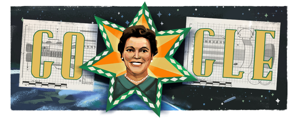 A Google Doodle on the occasion of Mary G. Ross' 110th birthday 