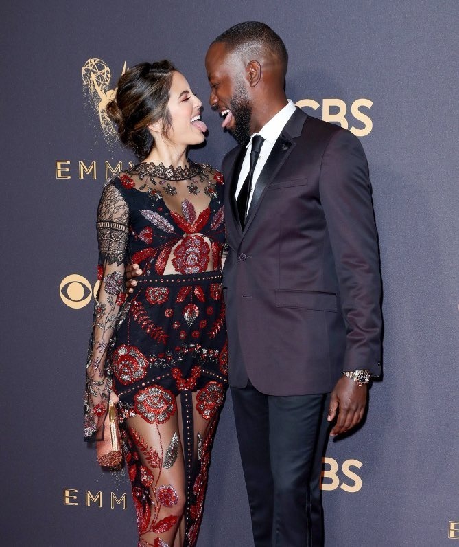 Lamorne Morris and his ex-girlfriend Erin Lim at Emmys.