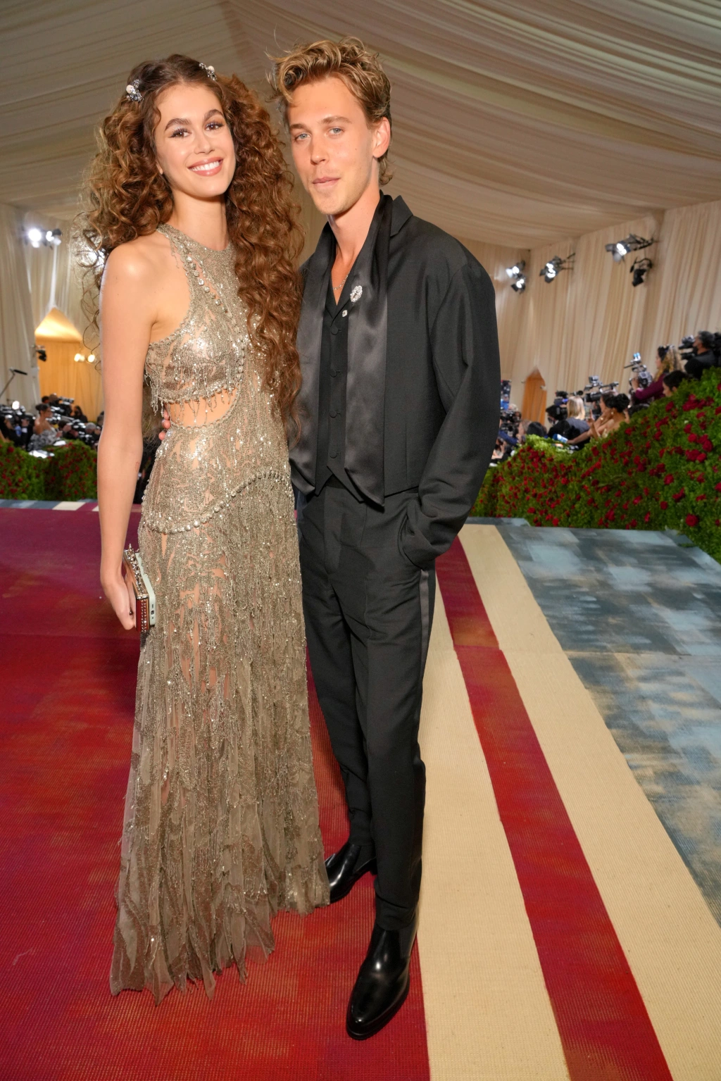 Austin Butler with his girlfriend, Kaia Gerber at the 2022 Met Gala
