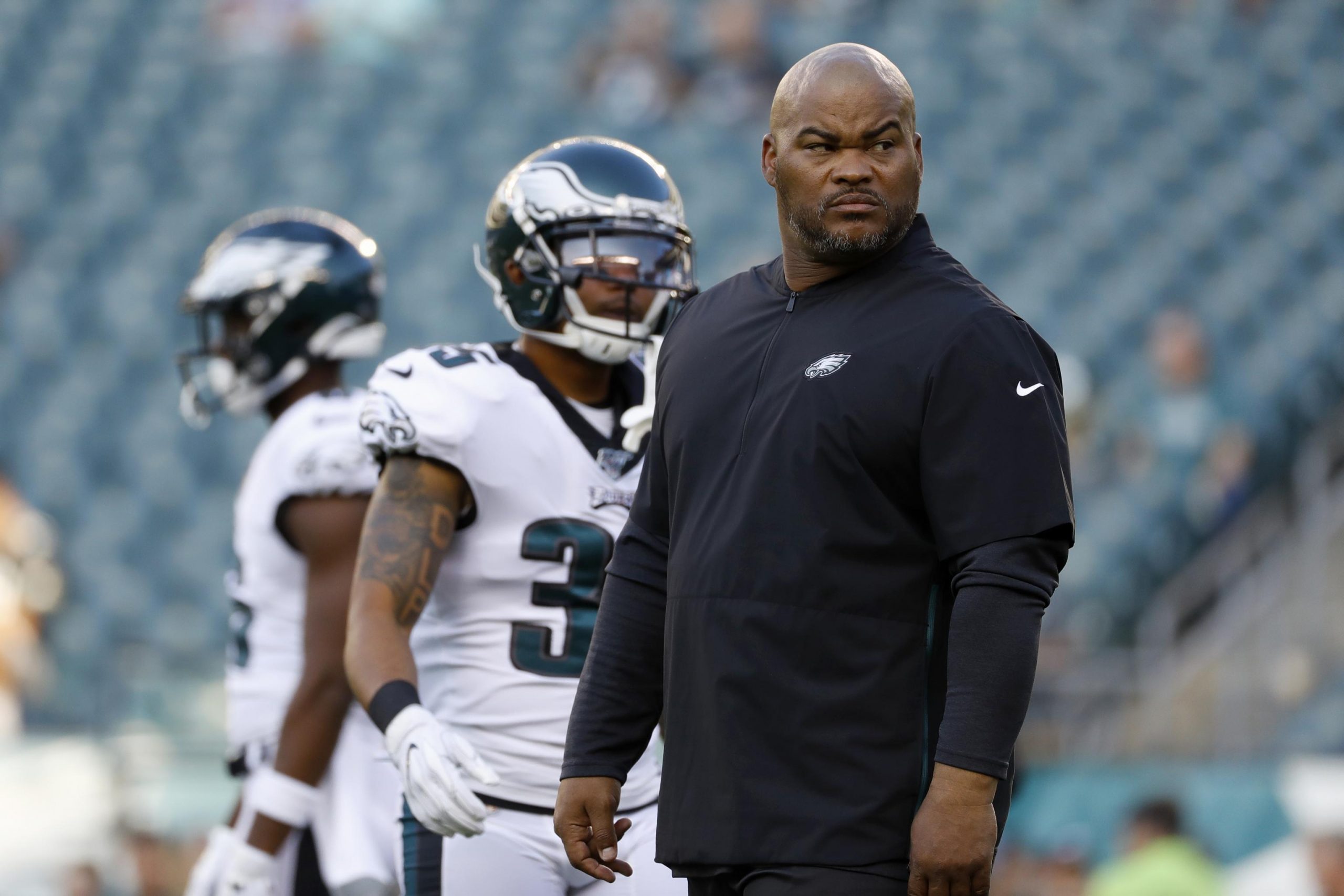 Duce Staley working as a coach