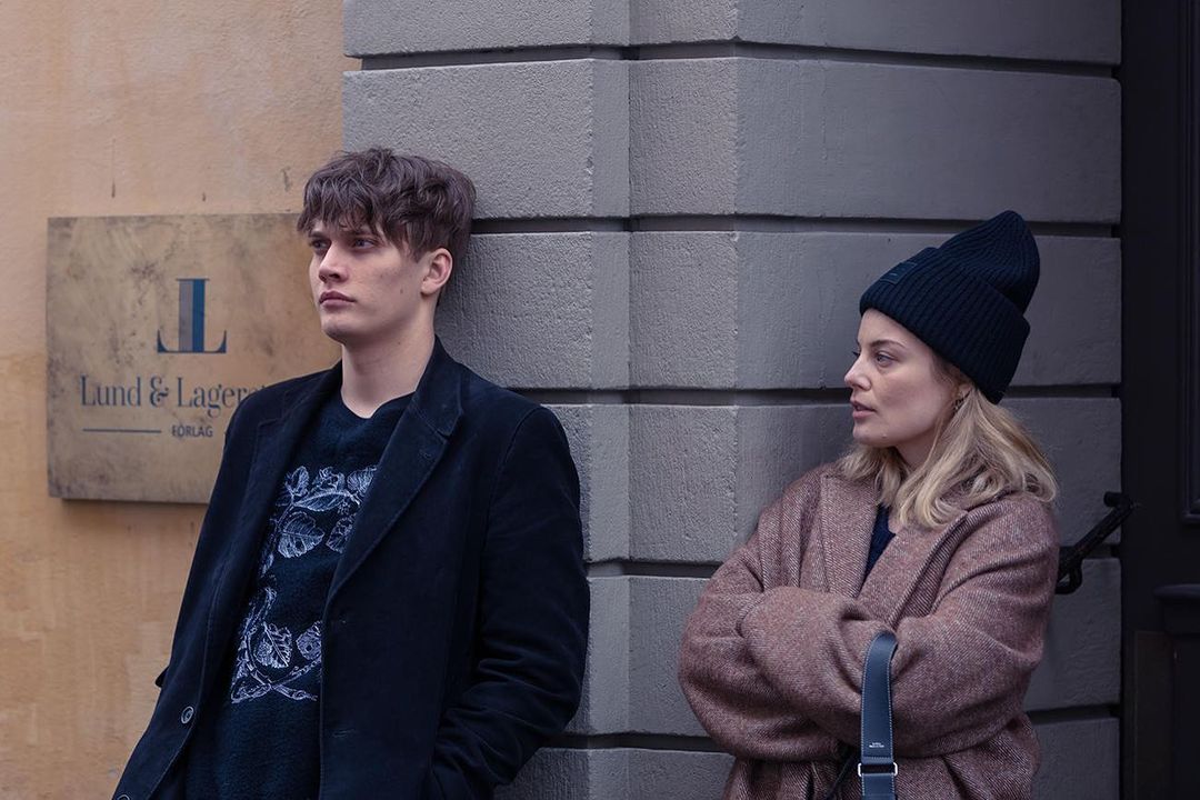 Ida Engvoll as Sofie Rydman and Björn Mosten as Max Järvi in 'Love & Anarchy' season one