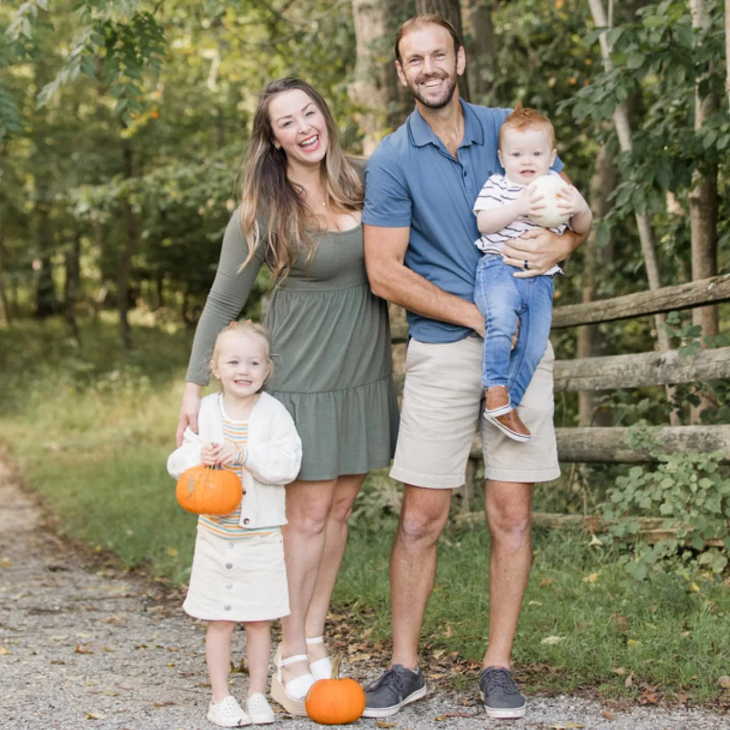 Jamie Otis and her husband, Doug Hehner, with their children during Halloween