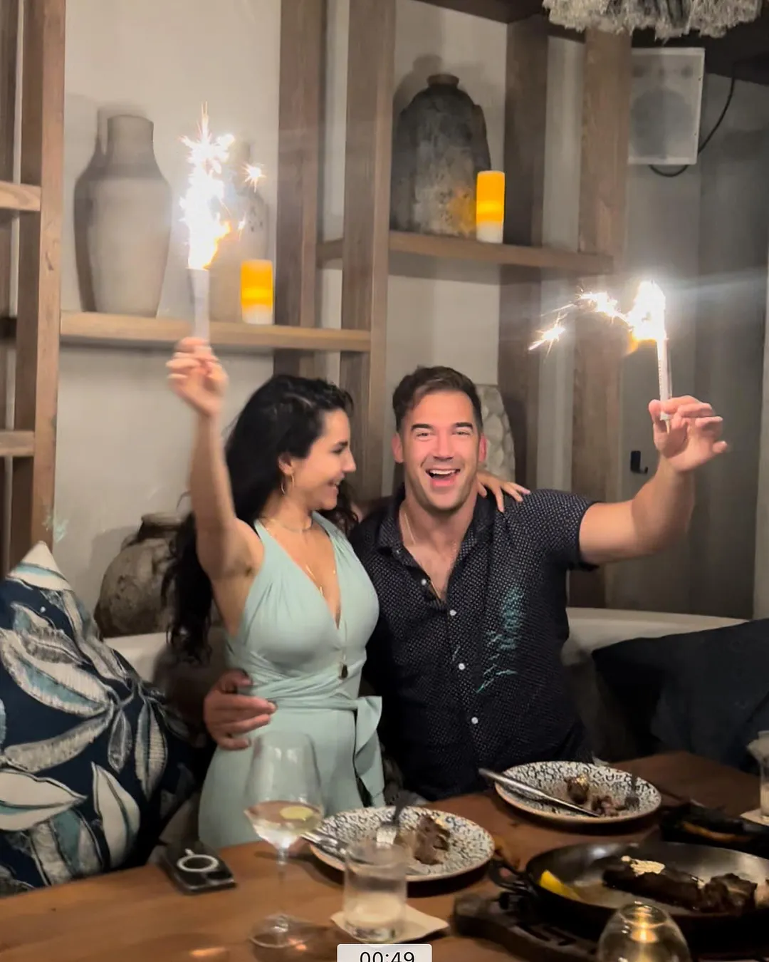 Lewis Howes and his girlfriend, Martha Higareda, celebrating their first meetaversary in Tulum, Mexico