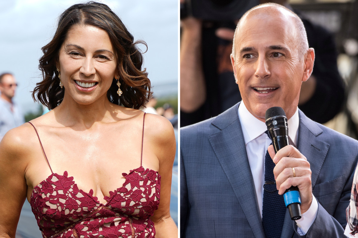 A collage picture of Matt Lauer and his new girlfriend Shamin Abas