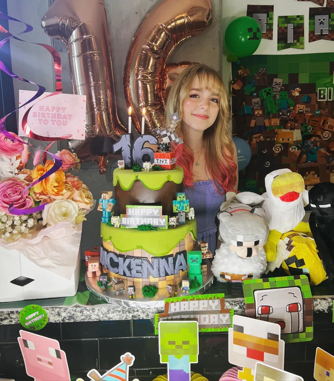 Mckenna Grace's 16th birthday celebration was filled with Minecraft easter eggs