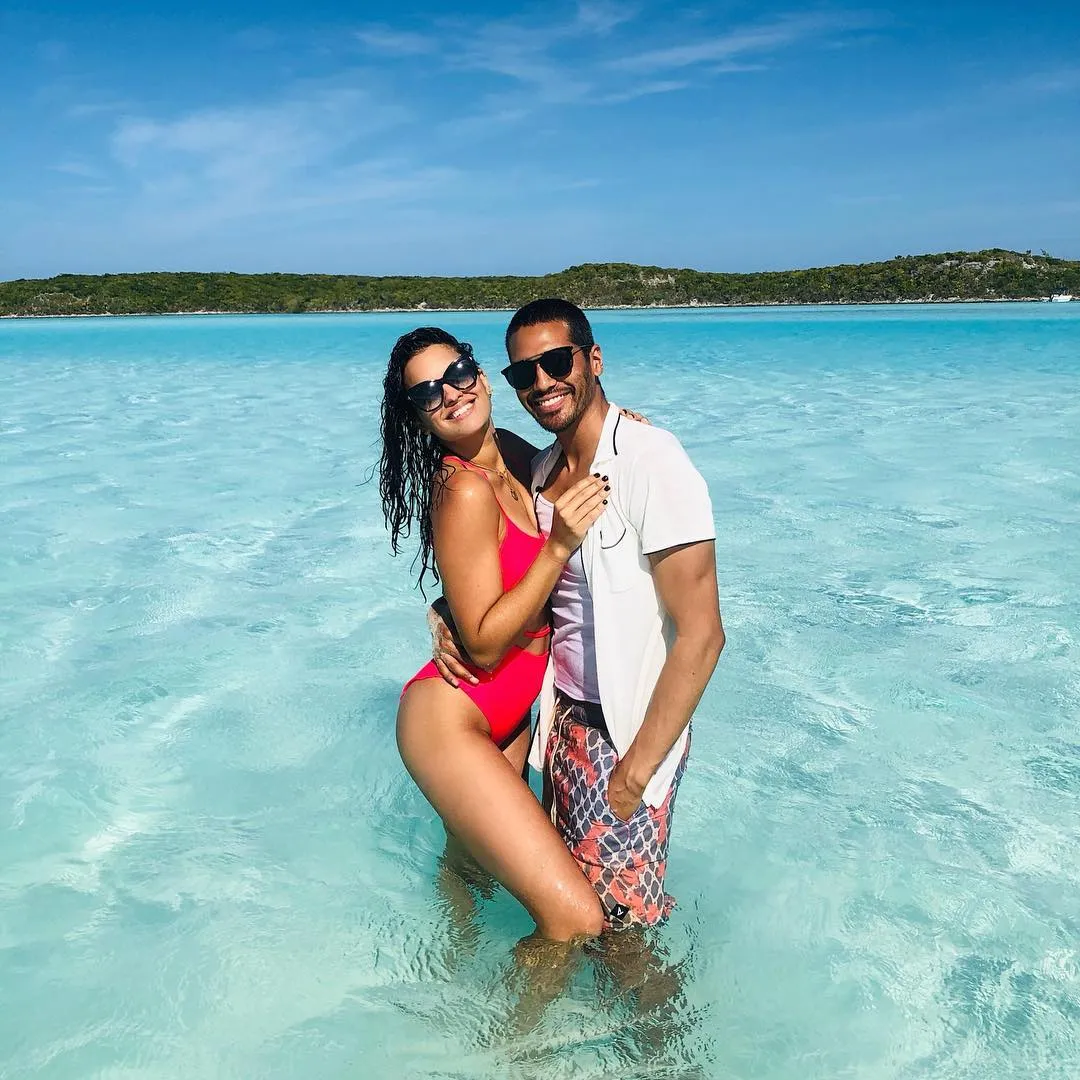 Nina Marie Daniele with her boyfriend Jhanelle Castillo in January 2019