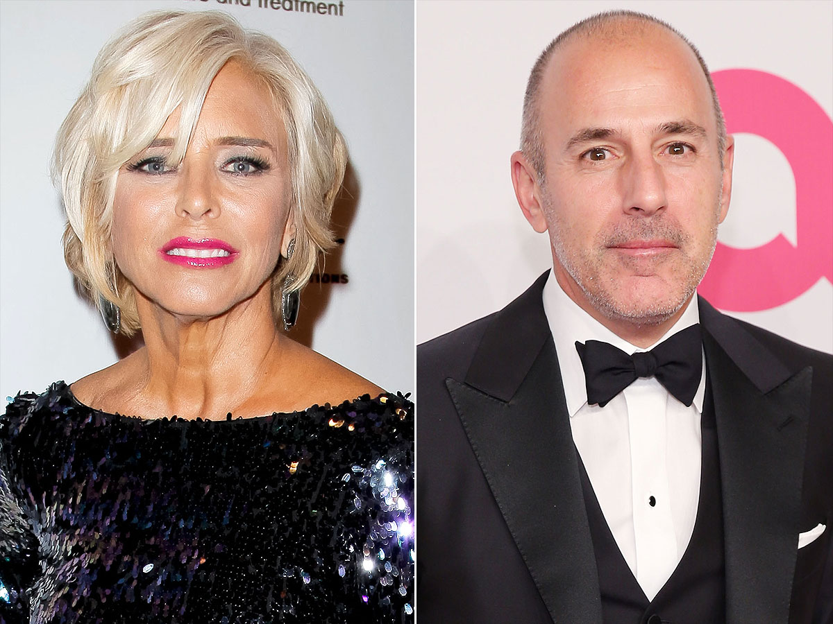 A collage picture of Matt Lauer and his ex-wife Nancy Alspaugh