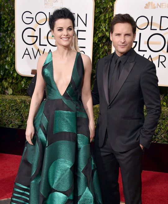 Jaimie Alexander with her ex-fiance, Peter Facinelli, at the Golden Globes Award